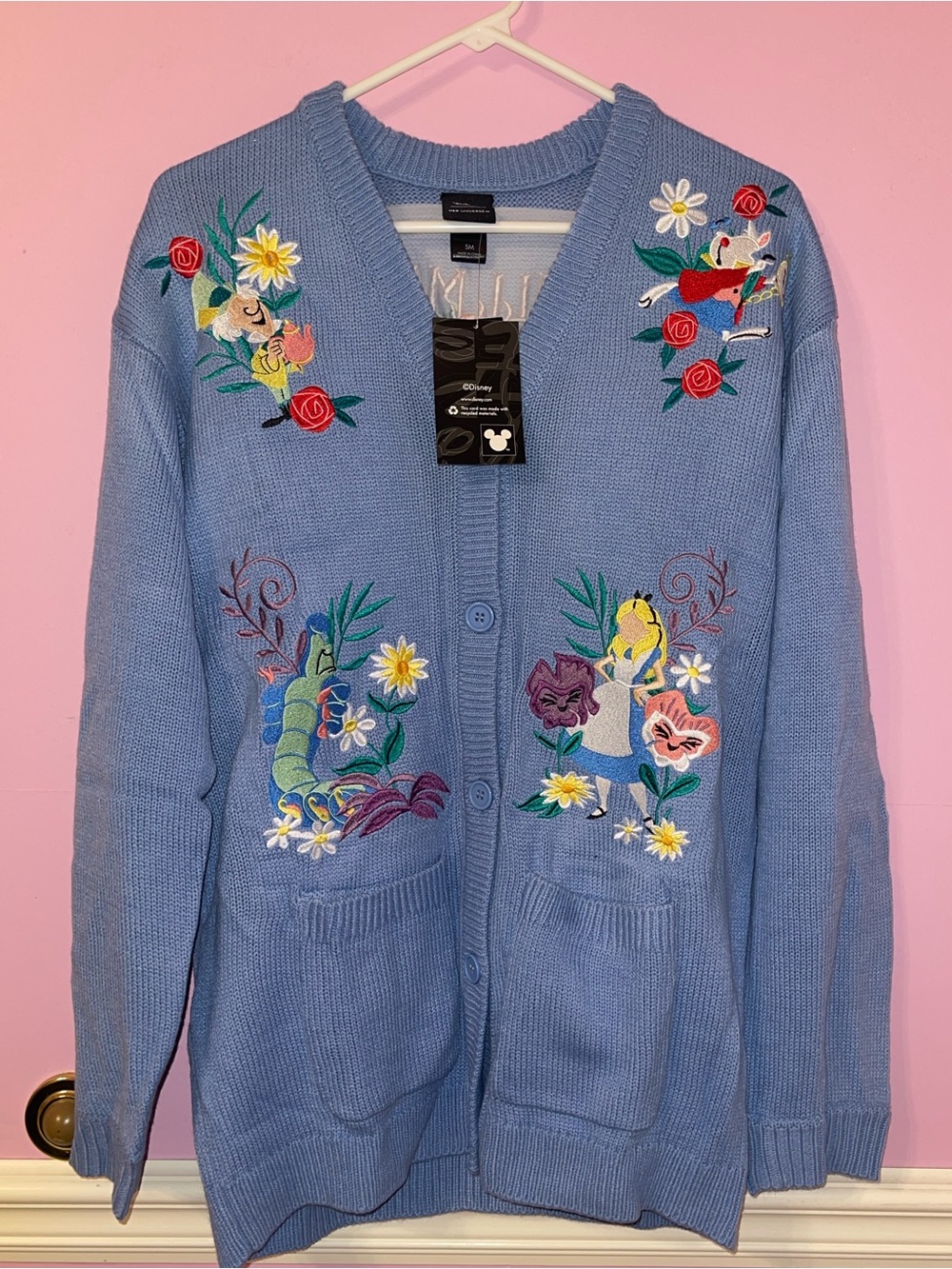 Alice in wonderland Lolita Disney knit cardigan sweater kawaii Cheshire rabbit